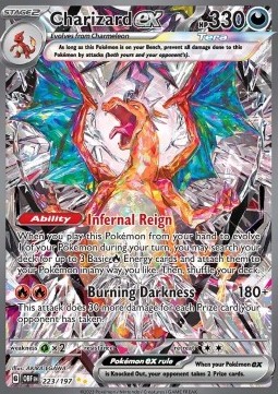 charizard ex llamas obsidianas